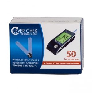 Тест-полоски Клевер Чек Универсальные 50 штук (Clever Chek)