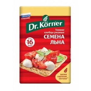Хлебцы хрустящие Dr. Korner «Ржаные» с семенами льна
