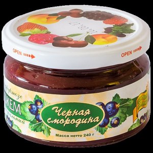 Джем "Чёрносмородиновый"  натуральный на фруктозе Петродиет