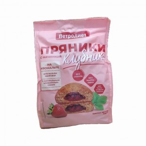 Пряники с клубничной начинкой на изомальте, 300 г
