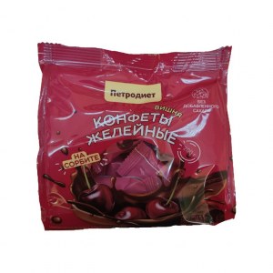 Конфеты желейные вишня в шоколаде на сорбите, 200 г