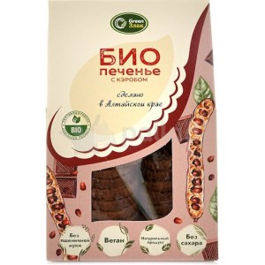 ЗОЖ Печенье  с кэробом GreenЗлак. 150 гр. 
